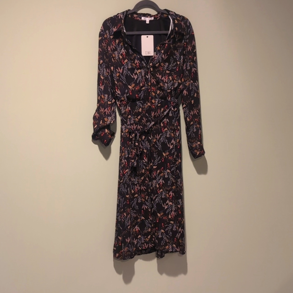 Floral button up midi dress